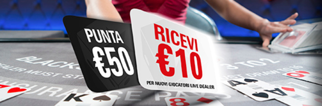 PokerStars Casino Live Bonus 10€