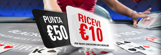 PokerStars Bonus €10 Live Casino