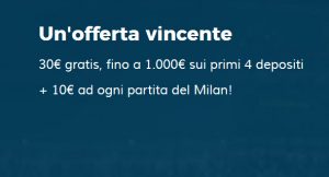 StarCasinò presenta Bonus Benvenuto Milan