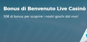 StarCasinò Bonus Benvenuto Live 50€