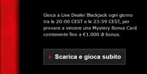 Live Blackjack PokerStars Bonus 1000€