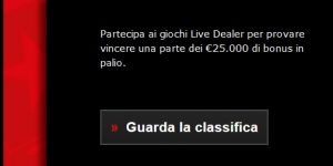 Live Dealer PokerStars Casino bonus 25.000€